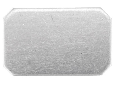 Rohling Aus Sterlingsilber, Kc8233, 1,00 mm, 17 x 11 mm, Rechteckig, Abgeschrägte Ecken, Weichgeglüht, 100 % Recyceltes Silber - Standard Bild - 1