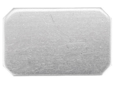 Rohling Aus Sterlingsilber, Kc8233, 1,00mm, 17x11mm, Rechteckig, Abgeschrägte Ecken, Weichgeglüht, 100  Recyceltes Silber