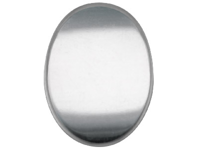 Rohling Aus Sterlingsilber, Kc8211, 1,00 mm, Oval, 20,4 x 15,3 mm, Weichgeglüht, 100 % Recyceltes Silber - Standard Bild - 1
