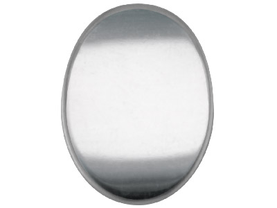 Ovaler Rohling 20,40 X 15,30 Mm, Silber 925 Geglüht 100  Recyceltes Silber