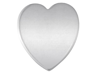 Rohling Aus Sterlingsilber, F12, 0,80 mm, 20er-pack, Massive Herzform, 14,6 x 12,8 mm, Weichgeglüht - Standard Bild - 1